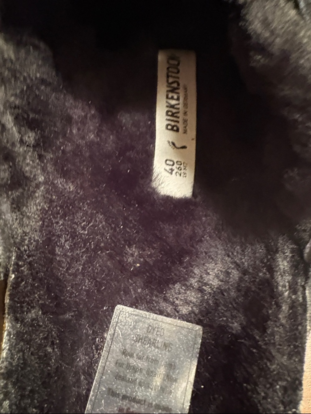 Birkenstock Boston VL/Shearling Suede Clog - Black - 9 Narrow - Picture 6 of 14